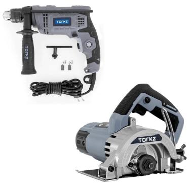 Imagem de Furadeira de Impacto Profissional Torkz TRE0009 e Serra Mármore Profissional TRE0017