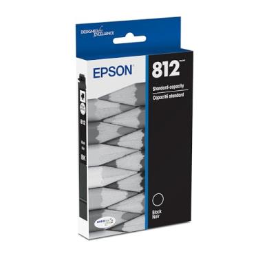Imagem de EPSON T812 DURABrite Ultra Ink Cartucho preto com capacidade padrão (T812120-S) para impressoras Epson Workforce Pro selecionadas