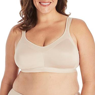 Imagem de PLAYTEX Sutiã feminino 18 horas ativo, respirável, confortável, sem fio, cobertura total, suporte suave, Nude., 36C
