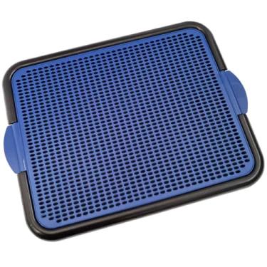 Imagem de Sanitário Canino Higiênico Azul Toalete Pipi Dog Xixi Educador Tapete Plástico