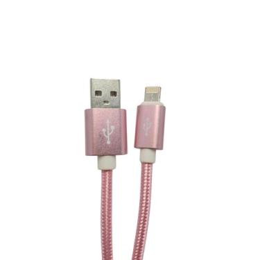 Imagem de Cabo de carregador usb 2 em 1 lightning tipo a e v8 - MULTIMARCA, ROSA
