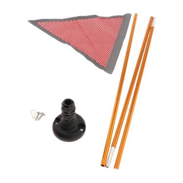 Imagem de Colaxi Acessório de kit de visibilidade de caiaques de instalação fácil de instalação com bandeira estável de 4 pés para barcos de iate Dinghies canoas, Bandeira Vermelha