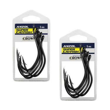 Imagem de Anzol Crown Super Cat Fish Piraiba Pirara Jau Aço Carbono Nº8/0 10UN