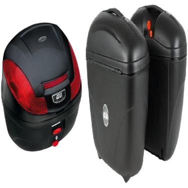 Imagem de BAU XRE lander MONOLOCK GIVI E-470N 47L + BAU MOTO LATERAL CRUISER E-21N 21L bros fazer gs300 versys 300 twister 300