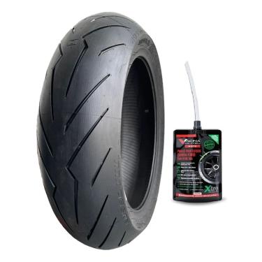 Imagem de Pneu Traseiro 150/60R-17 Pirelli Diablo Rosso Iii Uso Sem Camara 66H G310r Z400 Cb300 Dominar 400 + Selante 250Ml
