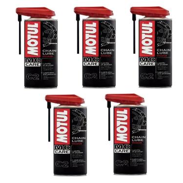 Imagem de LUBRIFICANTE CORRENTE MOTO MOTUL C2 CHAIN LUB ROAD 0,4L 5 Unidades