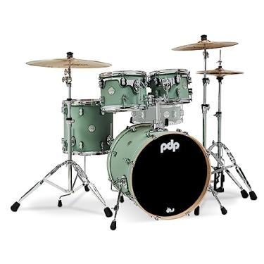 Imagem de Pacific Drums & Percussion PDP Concept Maple 4 peças Fusion, conjunto de bateria de cetim Seafoam pacote (PDCM20FNSF)
