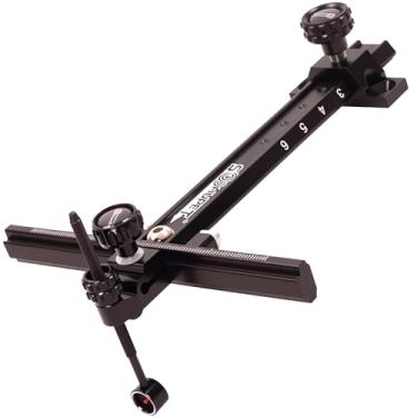 Imagem de Mira de arco recurvo, local de arco, mira de arco ajustável em forma de T para arcos recurvos. Acessórios de arco recurvo para tiro com arco (preto, 15 cm)