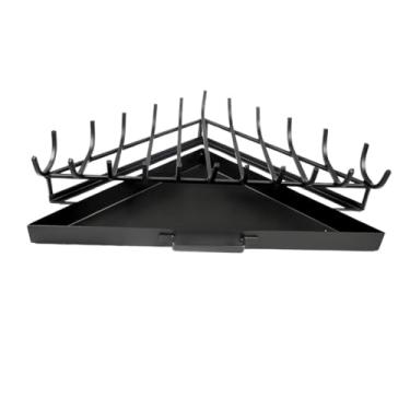 Imagem de Grelha para Lareira de Canto P com Gaveta Artmill em Aço Carbono Pintura Preta