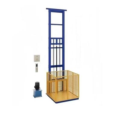 Imagem de Plataforma Elevatória Capacidade máxima de carga de 500 kg Elevador hidráulico de carga, tipo trilho guia de fábrica Plataforma de elevação pequena simples Mesa Elevatória