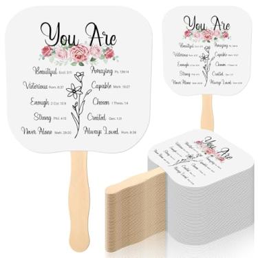 Imagem de Sherr 50 peças para fãs cristãos em massa de igreja religiosa fãs de mão presente para sala de oração do Senhor para produtos de serviços religiosos