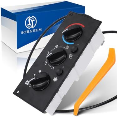 Imagem de Sorghum Módulo de controle climático - Módulo de painel de controle A/C, interruptor de controle do aquecedor de ar condicionado compatível com 02-06 Kenworth T300 C500 T600A T800 W900 substitui OEM