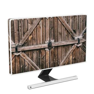 Imagem de Baocicco Old Wood Gate Capa de monitor de computador à prova d'água de 68.6 cm, 66.0-73.7 cm, capa protetora de porta de celeiro de madeira vintage para iMac de 68.6 cm, PC de 66.0-73.7 cm, computador