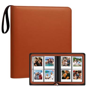 Imagem de Veicevol Álbum De Fotos Com 256 Bolsos Para Câmera Fujifilm Instax Wide 300, Polaroid 600, Álbuns Now+ Now Onestep2 Onestep+ Instant Film Pop Lab Print Camera (Marrom)