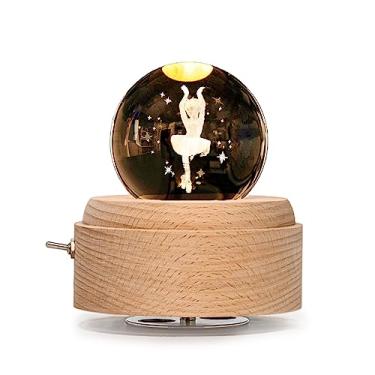 Imagem de YCWF Caixa De Música Com Bola Cristal 3D, Giratória Luminosa, Luz Led Projeção, Melhor Presente Para Aniversário, Dia Ação Graças, Dos Namorados, Mães, Natal (Menina Balé)