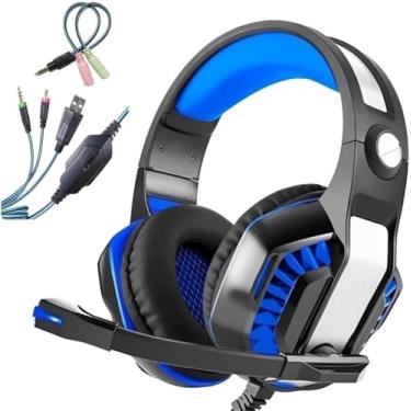 Imagem de Headset Gamer Fone de Ouvido Slim Pro Pc Notebook KP-491 Azul