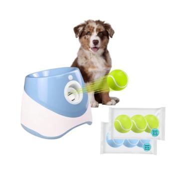 Imagem de Simple Spree Goods Lançador automático de bolas para cães pequenos/médios com 6 bolas de tênis pequenas