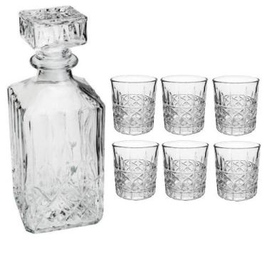 Imagem de Kit 6 Copo para Whisky Drink 345ml + Jarra Licoreira 900ml - Yazi