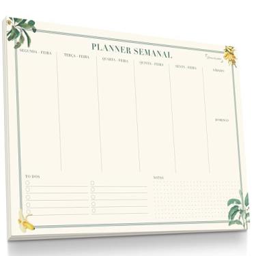 Imagem de Planner Agenda Semanal Tropical - 50 folhas - tamanho A4