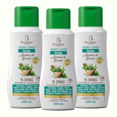 Imagem de 3 UNDs Sabonete Íntimo Líquido 15 ERVAS 200ml Bio Instinto (Extrato de Barbatimão e Aroeira)