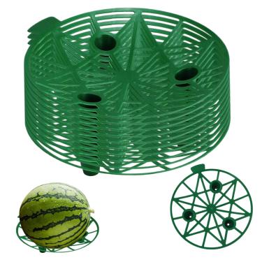 Imagem de Suporte de melancia 19 cm suporte ventilado de abóbora 10 pacotes de suporte de melancia de plástico para jardim com suporte de 3 pés para plantas de melão, melada, abóboras, vida ao ar livre