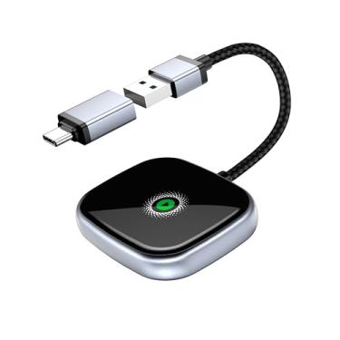 Imagem de Adaptador CarPlay sem fio, adaptador de tela de carro sem fio para iPhone - Atualize facilmente o CarPlay com fio para conectividade sem fio, inclui USB-A para USB-C Dongle Plug & Play para iPhone