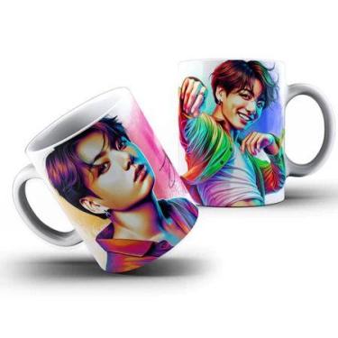 Imagem de Caneca BTS Suga J-Hope Jungkook RM VJin e Jimin Kpop Colorida Cerâmica