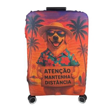 Imagem de Capa Para Mala Viagem Bagagem Segura Estanpada Pet Cachorro - Loilu, G
