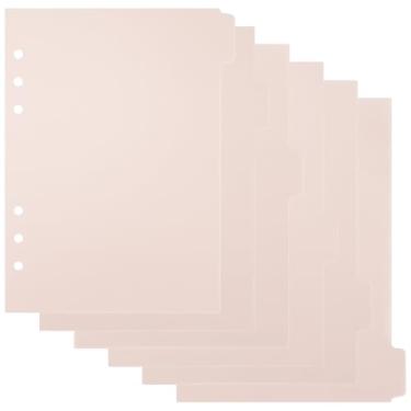 Imagem de Koqye Divisores de Plástico A5 com 6 Furos, Divisórias de Plástico Duráveis para Fichários de 6 Argolas, Cadernos e Planejadores (Rosa)