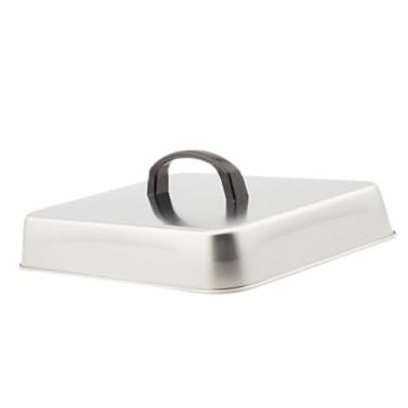 Imagem de Llazsybz Prensa Retangular de aço Inoxidável para Hambúrgueres, Derretedor de Queijo, para Grelhar Ao Ar Livre, Fazer Hambúrgueres E Cozinhar, 31x24x5cm