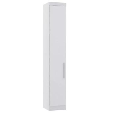 Imagem de Guarda-roupa Modulado 38cm 1 Porta Alpes Luciane, Branco/Branco