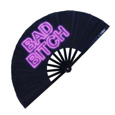 Imagem de Krifey Ventilador de rave UV Glow, grande ventilador dobrável para dança em linha, acessório para homens e mulheres