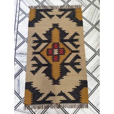 Imagem de Jaipur Art & Rugs Tapete de área Kilim reversível de 9,5 x 1,5 m – Tecido de lã e juta – Tapete interno/externo para sala de estar, quarto, jantar, áreas de alto tráfego, decoração de casa de lago