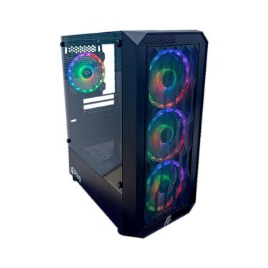 Imagem de Gabinete Gamer Aplus Tech Zohar Atx + 4 Fans 120mm Argb Cor Preto