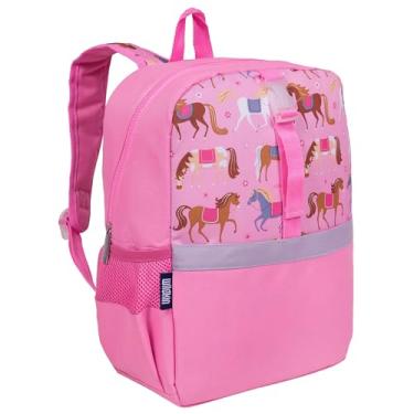 Imagem de Wildkin Pack-it-All Kids Backpack for Boys & Girls, Ideal Size for School & Travel Backpack for Kids, Features Front Strap, Interior Sleeve, Back Support & Side Pocket, BPA-Free (Horses)