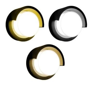 Imagem de Arandela Parede Muro Redonda Preta + Lâmpada G9 3 Cores - Lartec, 110V