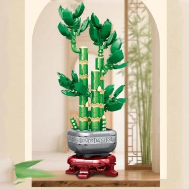 Imagem de iixeal Botanicals Bamboo Building Set, Simulated Green Plant Decoration Mini Brick, Home and Office Ornament, 531pcs Gift for Adults Ages 6+