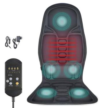 Imagem de Assento Massageador Térmico com Controle,Esteira Massageadora 8 Motores,8 Modos de Massagem,3 Intensidades,Alívio de Dores nas Costas e Relaxamento Profundo para Cadeira de Escritório,Sofá e Carro