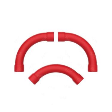 Imagem de KIT 3Un Curva PVC Antichamas C/Bolsa P/Condulete 90º 1/2pol (Vermelho)
