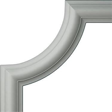 Imagem de Ekena Millwork PML08X08AS-2-CASE-12 20,32 cm L x 20,32 cm A Ashford II Painel Molde canto (pacote com 12), 8"W x 8"H, Factory Primed