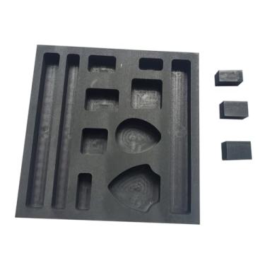 Imagem de OTOOLWORLD Molde de lingote de fundição de grafite 11 em 1 para refinação de metal, barra de sucata, protetor de gota de água, preto, 11 kong