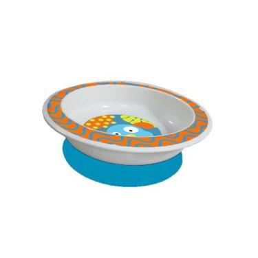 Imagem de Prato Raso Com Ventosa Funny Meal Azul Multikids Baby - BB049