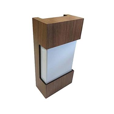 Imagem de Arandela Parede Luminaria Madeira Difusor Frontal Translúcid