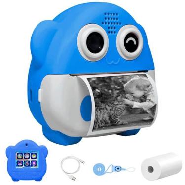 Imagem de Câmera Fotográfica Infantil Mini Impressora Térmica Digital - DS, Azul
