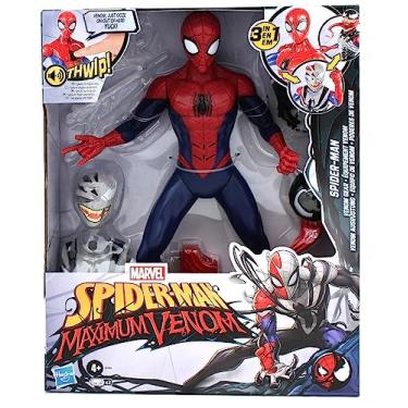 Imagem de Marvel Spider-Man Maximum Venom Titan Hero Series 3 in 1 Spider-Man Exclusive Action Figure with Alien Symbiote Venom Gear, Includes Spider-Man 6 Sticker Sheets