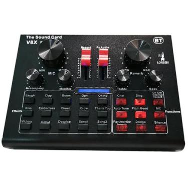 Imagem de Mini Placa Mixadora Gravadora De Som V8X Pro Live Sound 15 - Lorben