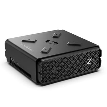 Imagem de HumanCentric Capa VESA dupla compatível com mini PC HP Z2 G9, suporte VESA entre um braço de monitor e um monitor, embaixo da mesa ou na parede, suporte de montagem para mini PC Z2 G9