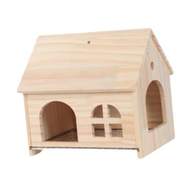 Imagem de Generic Casa para pássaros, abrigo para pássaros, fácil montagem, brinquedo decorativo removível, poleiro, cama para, periquito, calopsitas, conures, 28.7x18x24cm