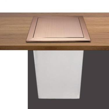 Imagem de Lixeira Armário De Cozinha Lata De Lixo Embutida, Lixeira De Aço Inoxidável 304 Tampa De Balcão Embutida Com Tampa De Balanço De Equilíbrio, rose red