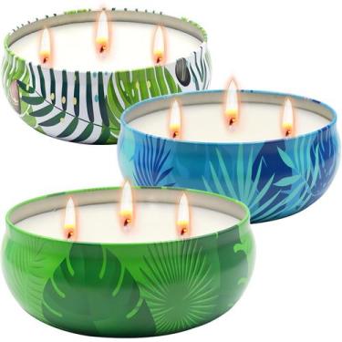 Imagem de Velas de citronela Collabell Outdoor 3 Wick, tempo de queima de 240 ho